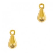 Colgante metálicos DQ gota 13x6mm - Dorado